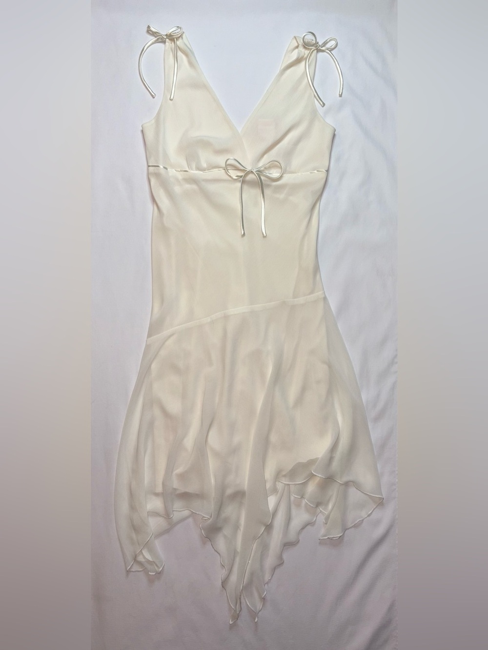 Speechless Vintage Y2K Ivory Fairy Dress Handkerchief Hem Size 7